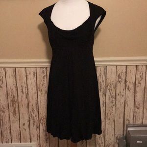 Badgley Mischka black baby doll dress.